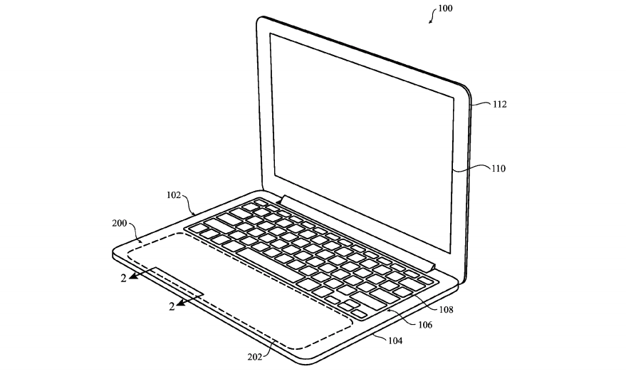 MacBook Pro 14-inch 2021: patent for all touchpad wrist rest