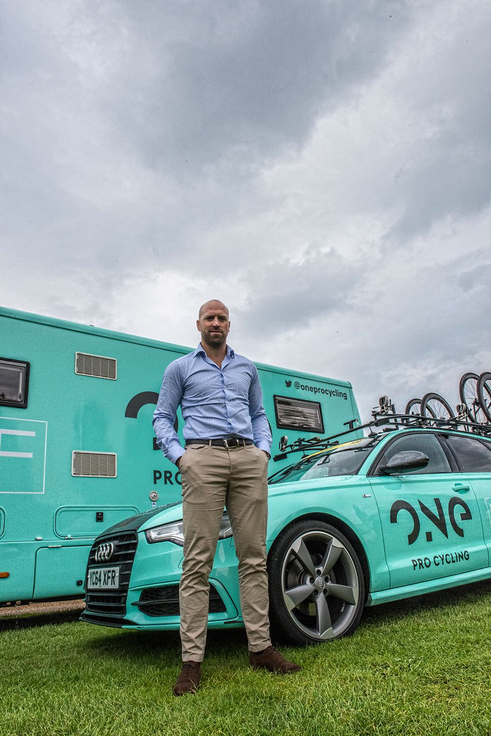 Matt Prior and his One Pro Cycling set-up