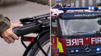 image of ebike battery and fire engine