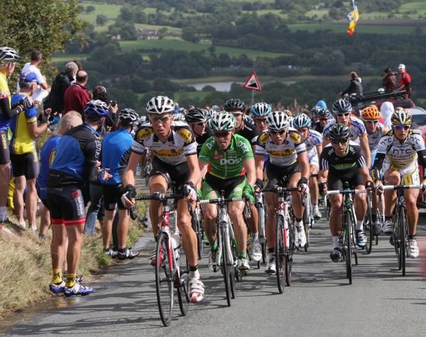 Riders climb Gunn Hill