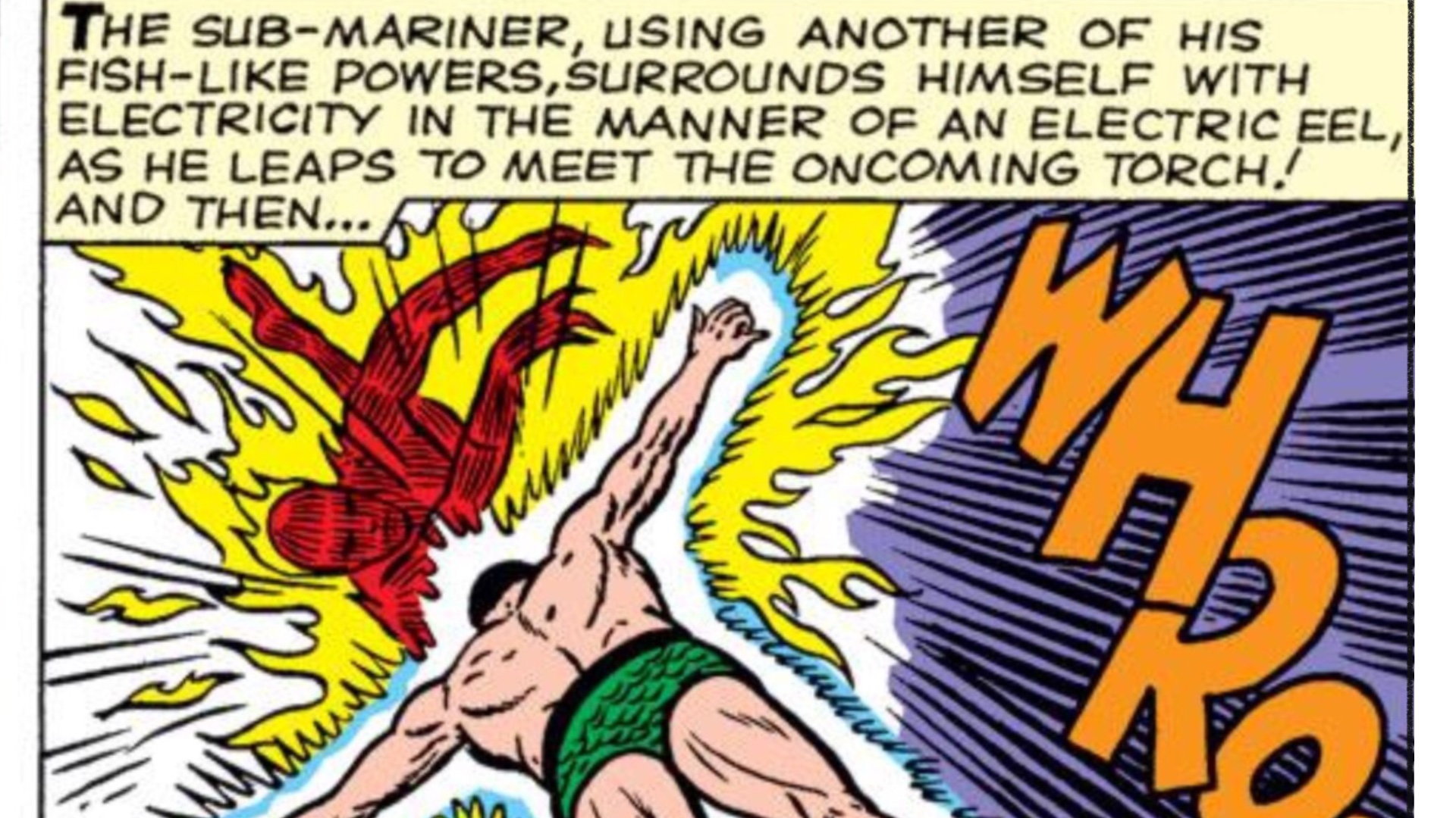 Namor using electric eel powers