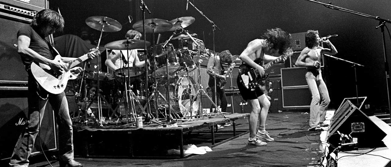 AC/DC onstage in 1978