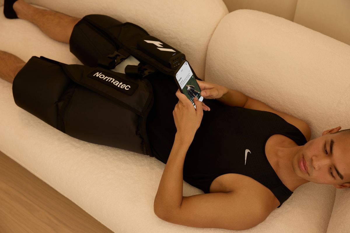 Hyperice’s latest recovery gadget is a cordless compression wrap for sore hips and lower backs