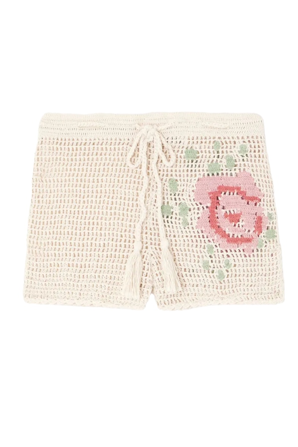 Salem Crocheted Cotton Shorts