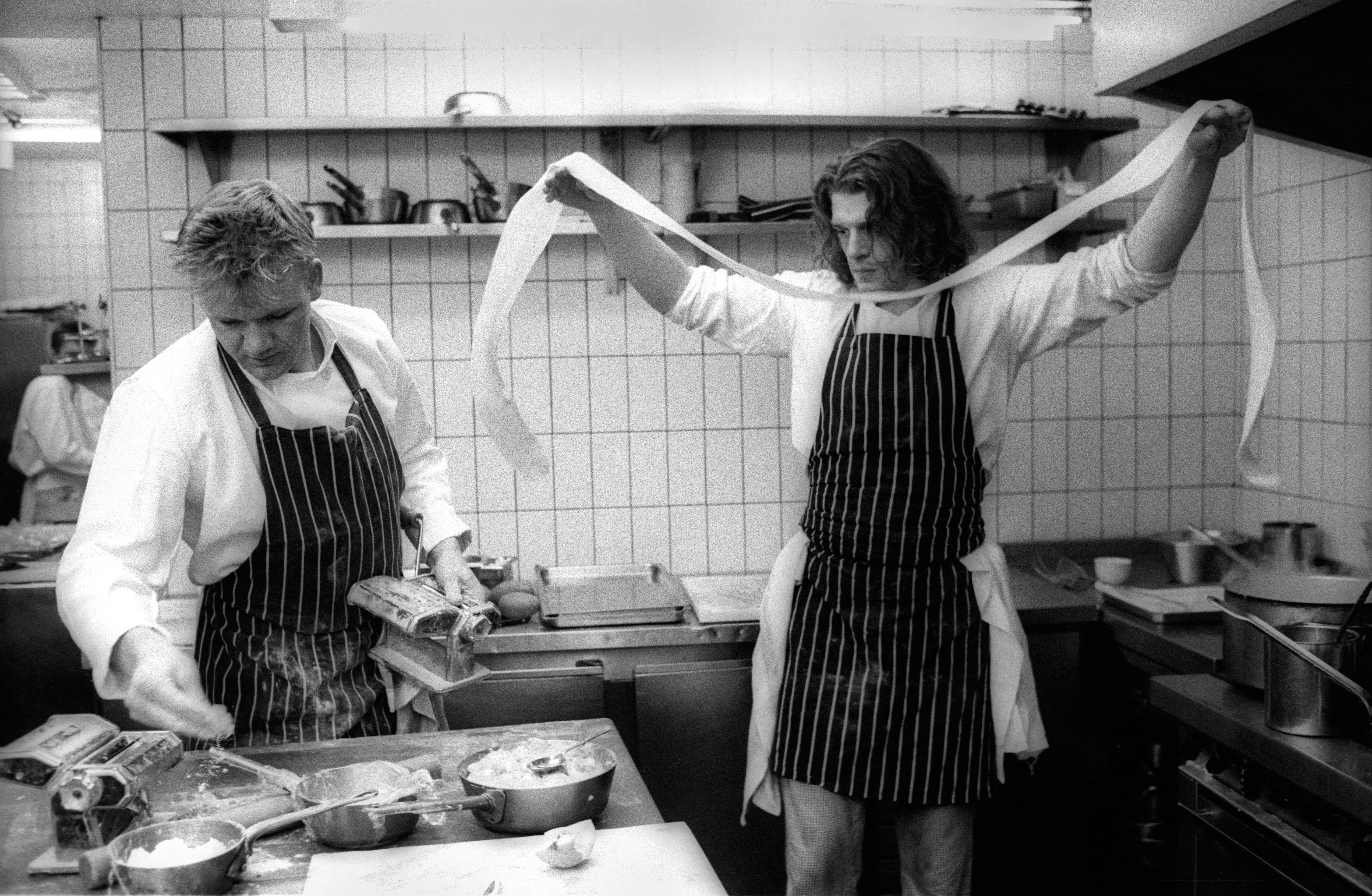 MARCO PIERRE WHITE AND GORDON RAMSAY AT HARVEY'S RESTAURANT