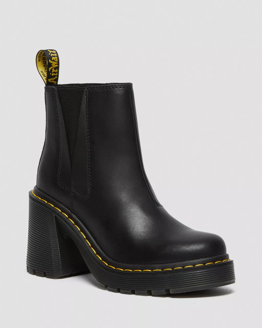 drmartens, Spence Leather Flared Heel Chelsea Boots