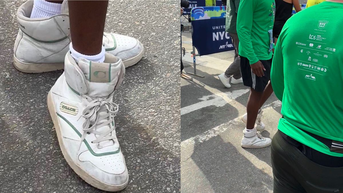 Lil Nas X Runs NYC Half Marathon in Coach high-tops