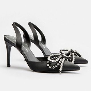 Black slingback heels with bow detail from Karen Millen