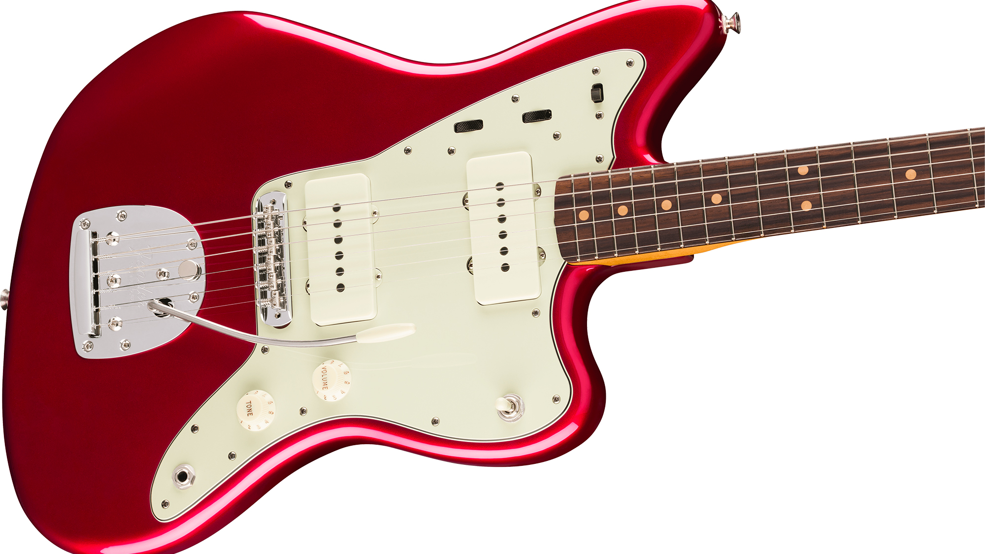 A detail of the Fender Vintera III Mid 60s Jazzmaster