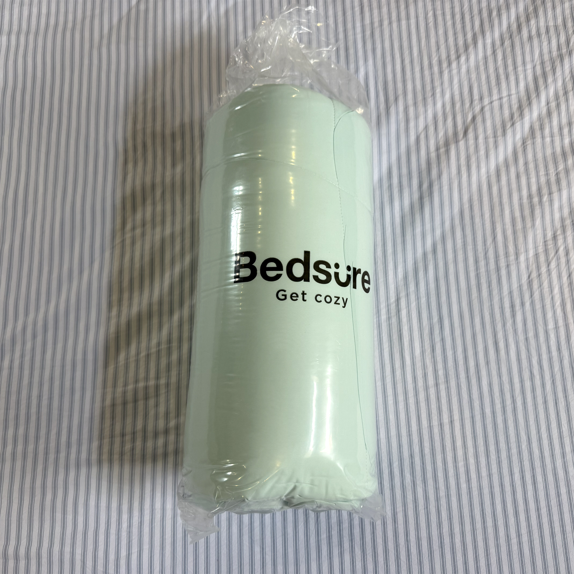 The Bedsure Cooling Duvet being tested at home