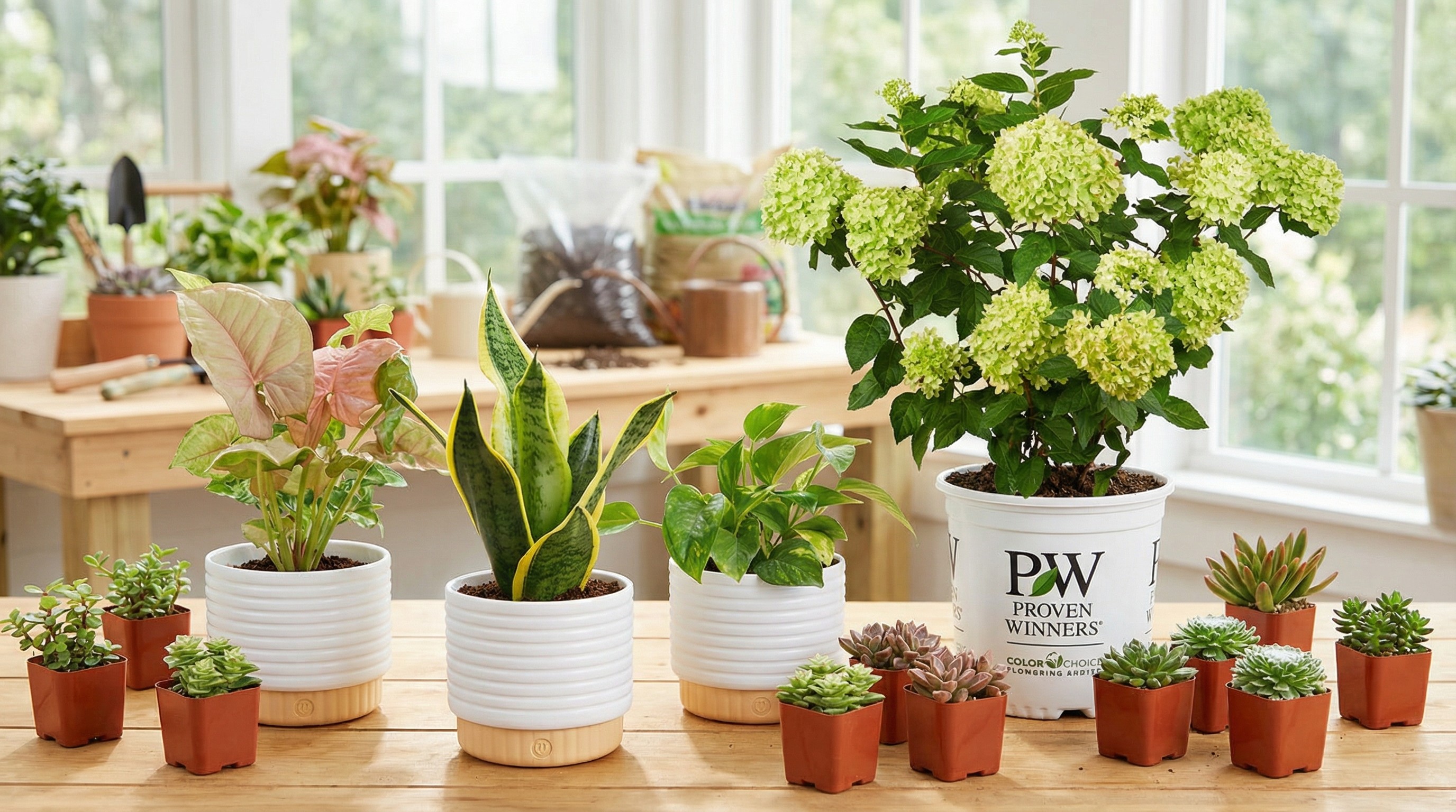 An assortment of plants available on Amazon.