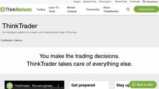 ThinkTrader website screenshot
