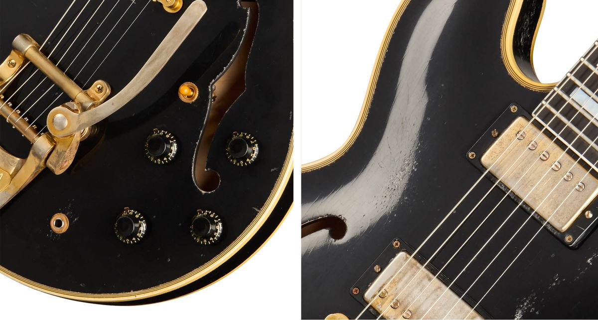 Gibson Custom Keith Richards Collector's Edition 1960 ES-355: this limited edition signature guitar is a meticulous replica of the Rolling Stones guitarist's original