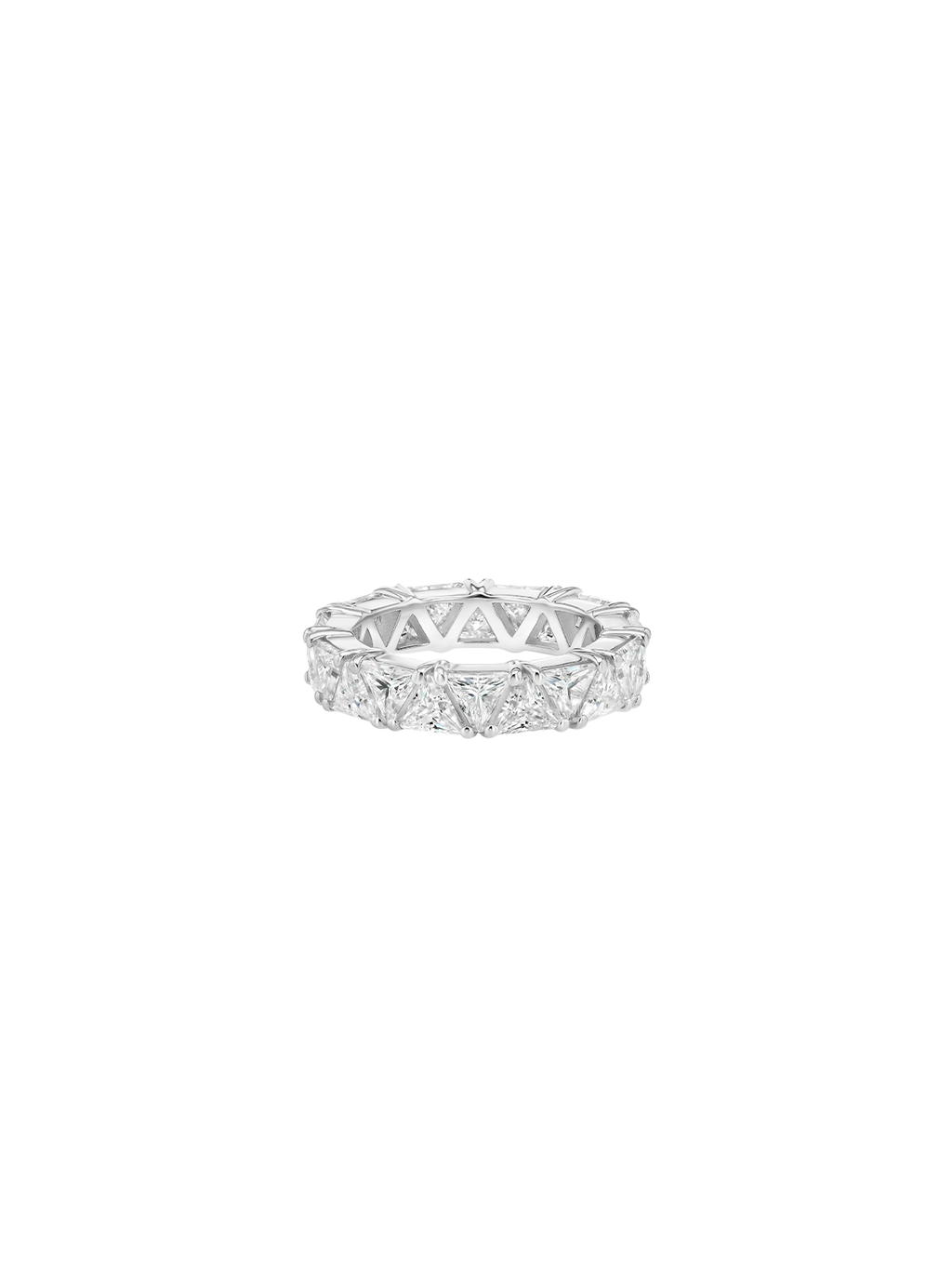 14k Theodora Trillion-Cut Eternity Band in Lab Diamond, 14k White Gold
