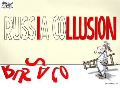 Political Cartoon U.S. Mueller report Russia collusion illusion
