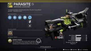 Image of the Parasite Grenade Launcher