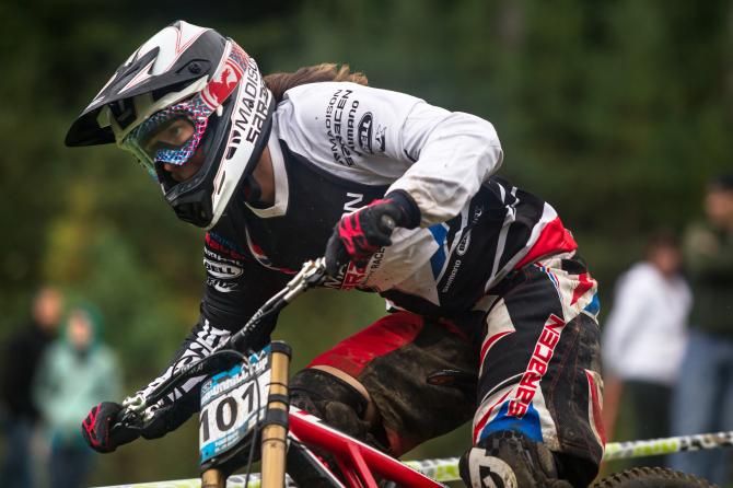 Manon Carpenter racing in Maribor, Slovenia