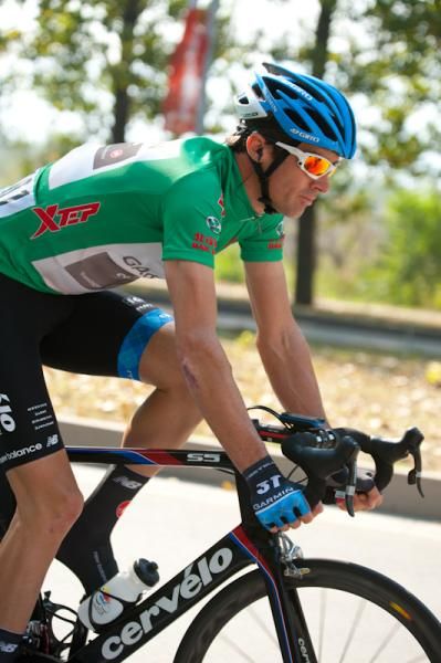 David Millar (Garmin Cervelo) in the green points jersey