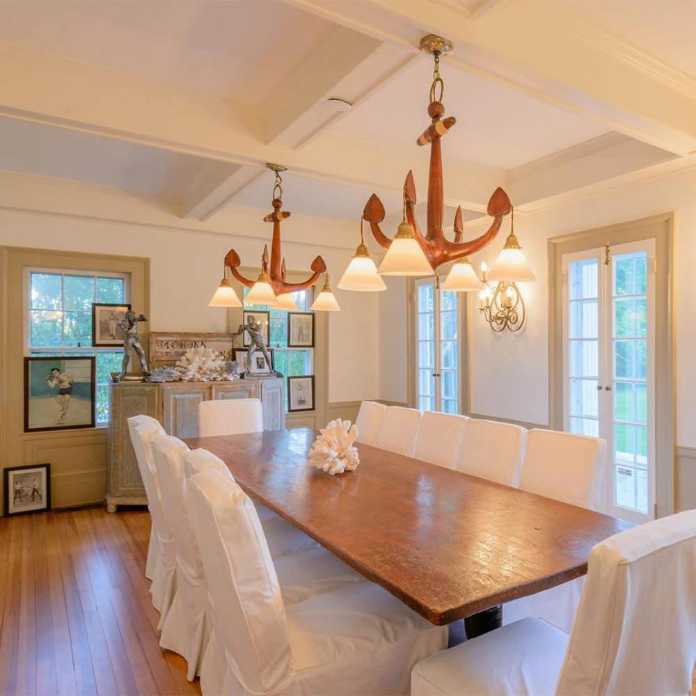 dining table and windows