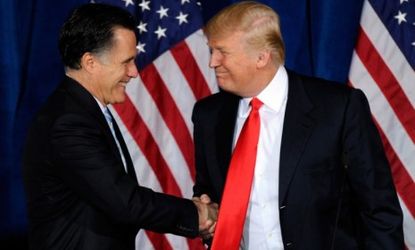 Mitt Romney was pleased to win Donald Trump's endorsement in February, but the reality TV personality's support may have since become a political liability.