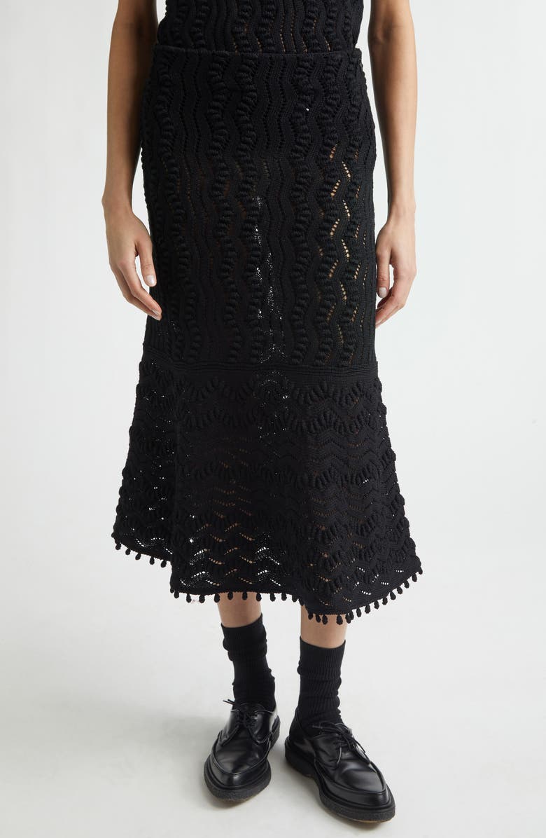 Textured Lace Knit Skirt