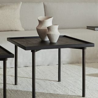 A black square wooden coffee table that's a part of Zara Home's summer sale.