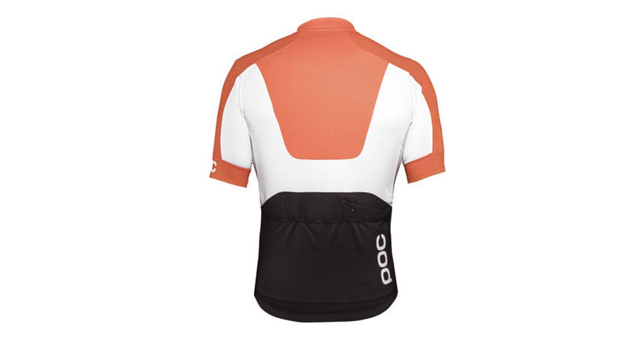 Both the short sleeve and long sleeve jerseys feature three blocks of black, white and orange colour