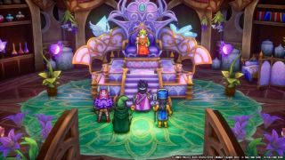 The party visit the elf queen in her throne room in Dragon Quest 3 HD-2D Remake