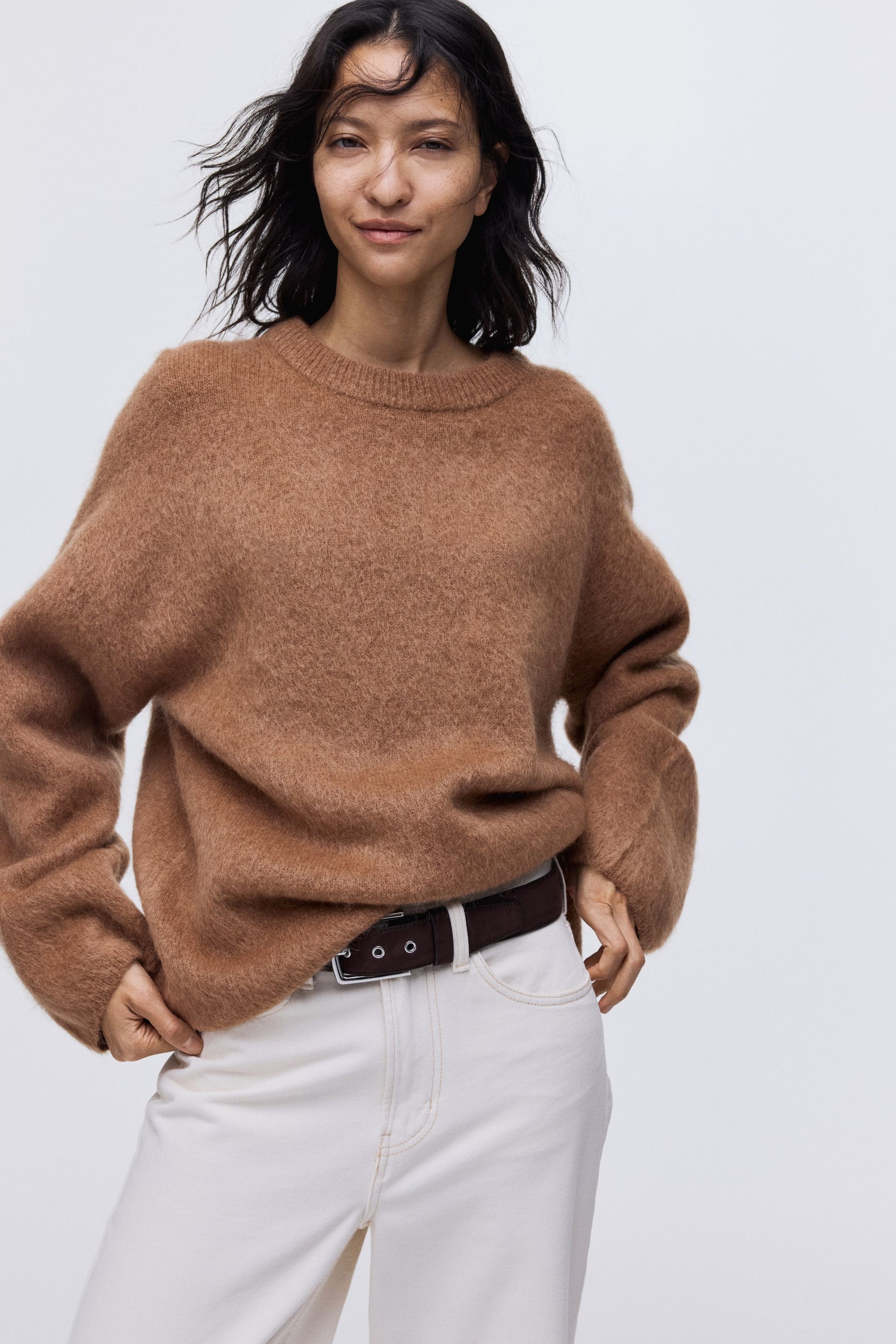 Oversized Mohair-Blend Jumper - Black