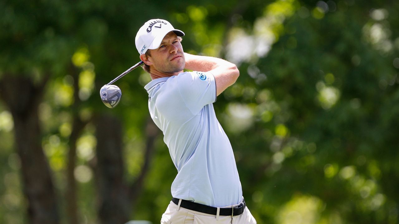 homas Detry of Belgium watches his tee shot on the 5th hole during the 1st round of the Memorial Tournament presented by Workday at Muirfield Village Golf Club on June 6, 2024 in Dublin, Ohio.