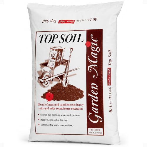 Michigan Peat Garden Magic Organic Potting Top Soil Blend, 40 Pound Bag | Dark Reed Sedge Peat and Sand - Moisture Retaining Mix for Indoor and Outdoor Planting, Potting, Gardening, and Landscaping