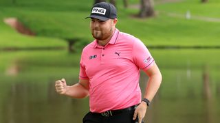 Dan Bradbury fist pumps as he wins the Joburg Open