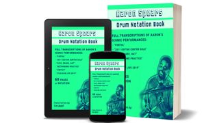 Aaron Spears' Drum Notation Book contains six full transcriptions of his performances