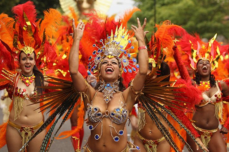 LONDON, MONDAY: Dancers take part in the Notting Hill Carnival, the capital&amp;#039;s annual celebration of Caribbean culture.