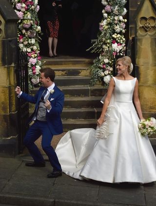 Declan Donnelly and Ali Astall after the wedding. ceremony.
