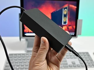 Is that the official Microsoft Surface Dock charger included? Yup.