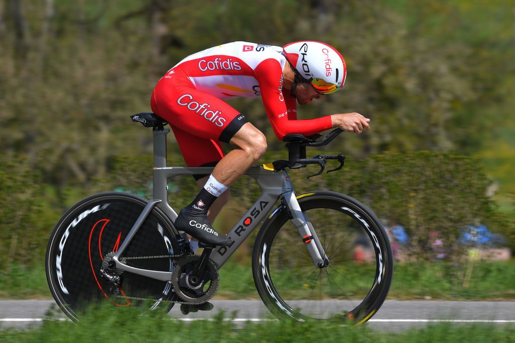 ORON SWITZERLAND APRIL 27 Jesus Herrada Lopez of Spain and Team Cofidis during the 74th Tour De Romandie 2021 Prologue a 405km Individual Time Trial stage from Oron to Oron 700m ITT TDR2021 TDRnonstop UCIworldtour on April 27 2021 in Oron Switzerland Photo by Luc ClaessenGetty Images