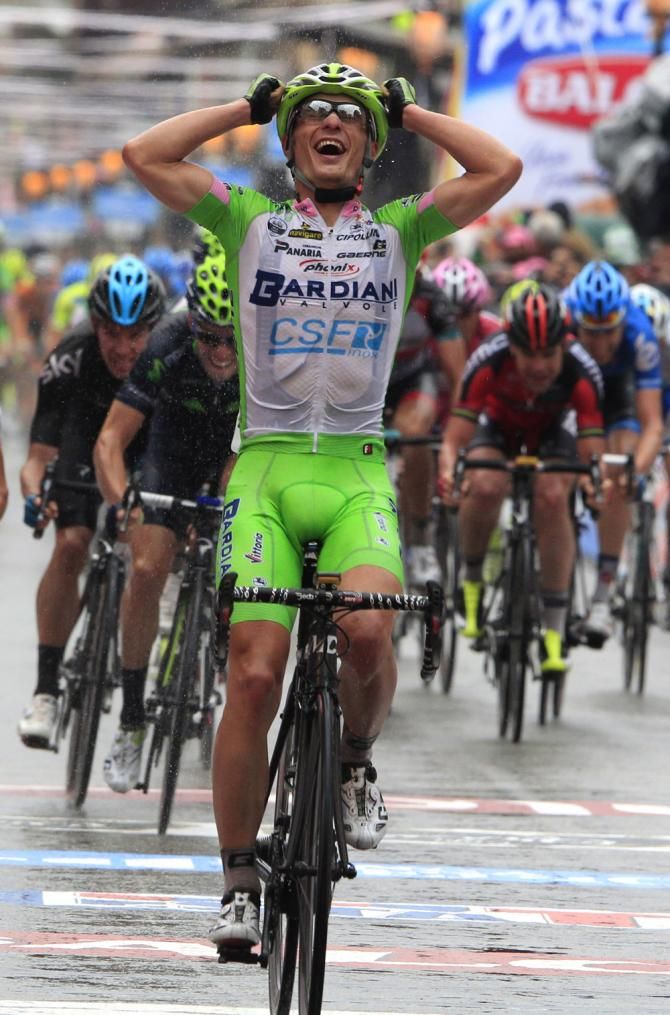 Enrico Battaglin (Bardiani Valvole-CSF Inox) wins in Serra San Bruno