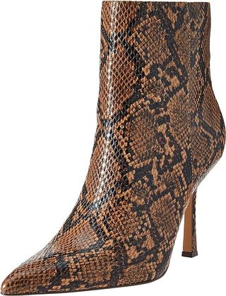 The Drop, Gail Tan Ankle Boots mit Schlangenabsatz für Damen, 12