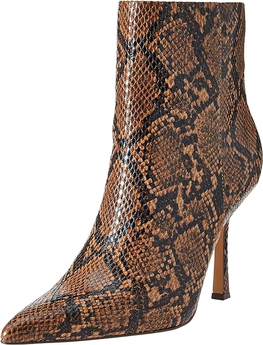 The Drop, The Drop Women's Gail Heeled Ankle Boot Tan Snake, 12