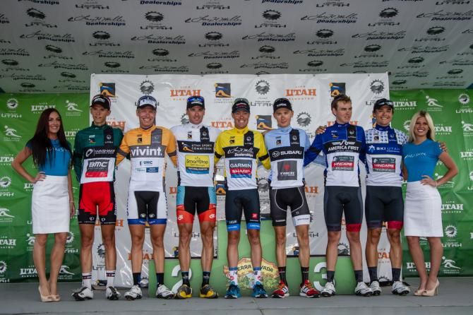 The jersey leaders after stage 5.