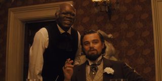 Samuel L. Jackson and Leonardo DiCaprio in Django Unchained