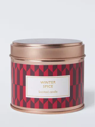 John Lewis Winter Spice Tin Scented Candle, 147g