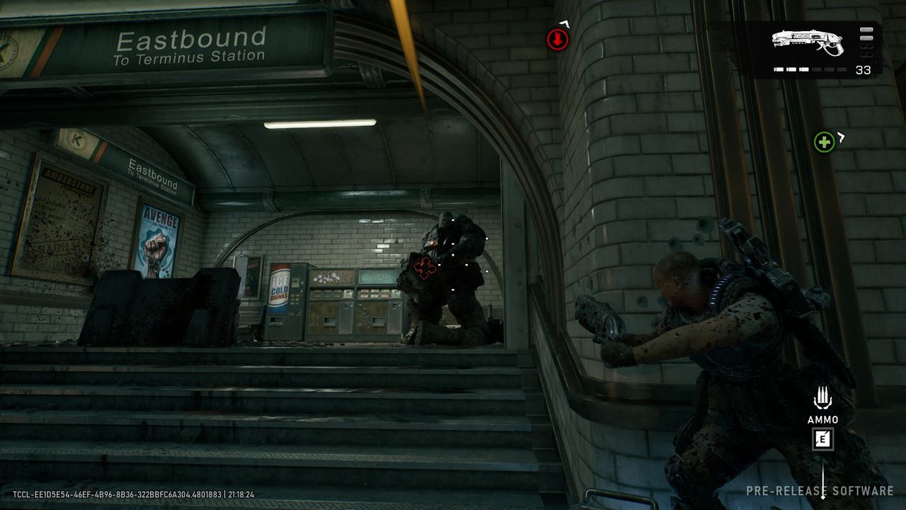 A screenshot from our Gears of War E-Day hands-on built on PC.