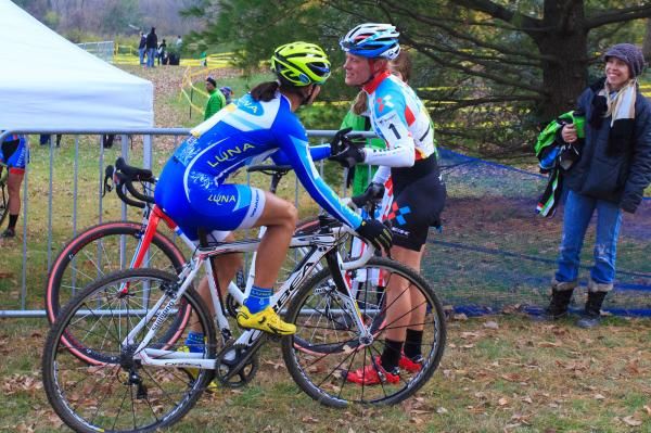 Nash and Compton chat after the finish.