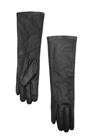 MANGO, Long 100% Leather Gloves