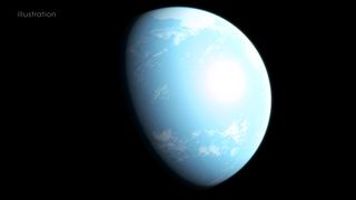 An artist's illustration of the potentially habitable exoplanet GJ 357 d.