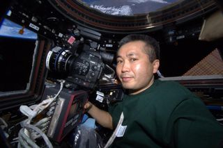 Koichi Wakata Tweets Selfie in ISS Cupola