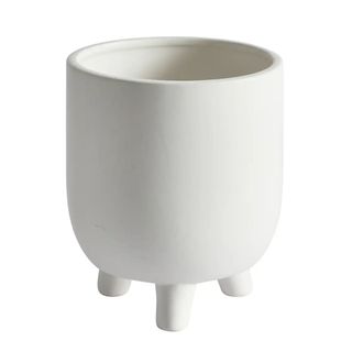 Ceramic Footed Plant Pot White