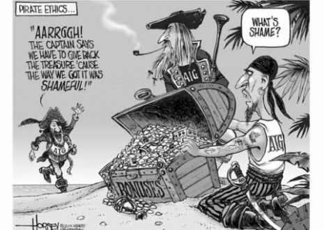 AIG bonuses and pirates